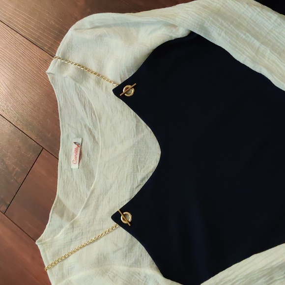 Korean Style Navy dress - Picture 2 of 3